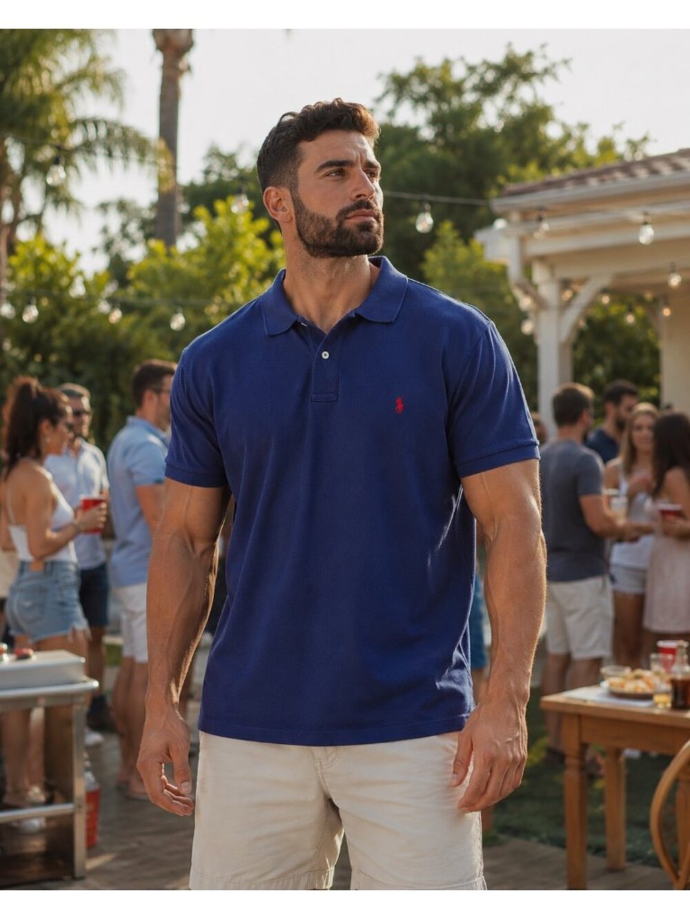 Polo Ralph Lauren Mens Navy Blue Cotton Classic Fit Polo Shirt 2XLT Tall